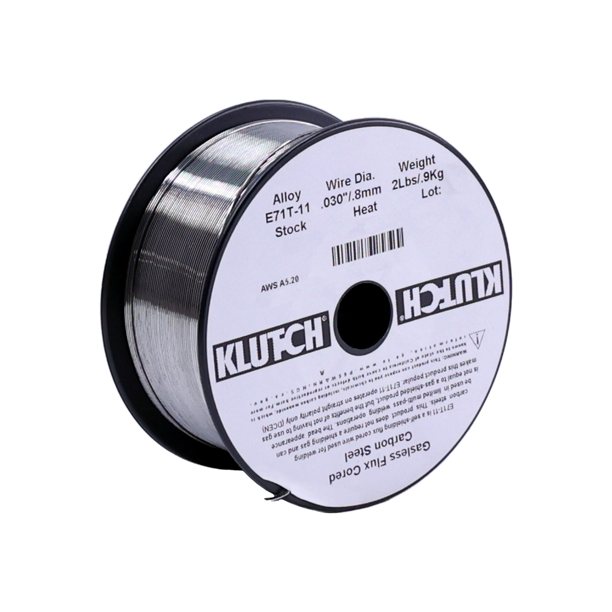 Klutch E71T 11 Carbon Steel Flux Cored Welding Wire 2 Lb Spool Size